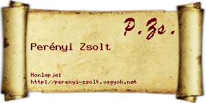 Perényi Zsolt névjegykártya